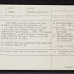 Dhuallow, NH62NW 3, Ordnance Survey index card, Recto