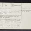 Ruthven, NH62NW 5, Ordnance Survey index card, page number 1, Recto