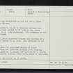 Ruthven, NH62NW 5, Ordnance Survey index card, page number 2, Verso