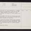 Dalriach, NH62NW 22, Ordnance Survey index card, Recto