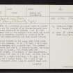 Tomfat Plantation, NH63NE 5, Ordnance Survey index card, page number 1, Recto