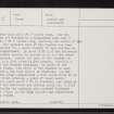 Tomfat Plantation, NH63NE 5, Ordnance Survey index card, page number 2, Verso
