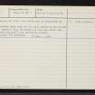 Gask, NH63NE 10, Ordnance Survey index card, page number 4, Verso