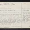 Kinchyle Of Dores, NH63NW 5, Ordnance Survey index card, page number 1, Recto