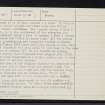 Kinchyle Of Dores, NH63NW 5, Ordnance Survey index card, page number 2, Verso