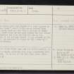 Dores, Clune Farm, NH63NW 13, Ordnance Survey index card, page number 1, Recto