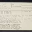 Blarbuie, NH63SE 15, Ordnance Survey index card, page number 1, Recto