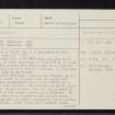 Cnoc Dubh Mor, NH63SE 18, Ordnance Survey index card, page number 1, Recto