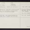 Dalvourn, NH63SE 19, Ordnance Survey index card, Recto