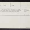 Clachindruim, NH63SE 20, Ordnance Survey index card, Recto