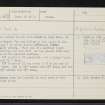 West Town, NH63SW 22, Ordnance Survey index card, Recto