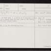 Preas Dubh, NH63SW 26, Ordnance Survey index card, page number 1, Recto