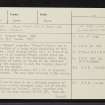 Cathair Fhionn, NH63SW 44, Ordnance Survey index card, page number 1, Recto