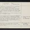 Inverness, Cromwell Road,  Cromwell's Fort, NH64NE 4, Ordnance Survey index card, page number 2, Verso