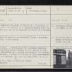 Inverness, 71 Church Street, Abertarff House, NH64NE 15, Ordnance Survey index card, Recto