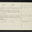 Ord Hill, Kessock, NH64NE 37, Ordnance Survey index card, page number 2, Verso