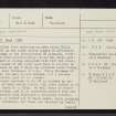 Ord Hill, Kessock, NH64NE 37, Ordnance Survey index card, page number 1, Recto