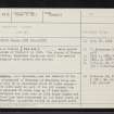 Kirkton, Farnaway Church And Graveyard, NH64NW 8, Ordnance Survey index card, page number 1, Recto