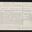 Druidtemple, NH64SE 23, Ordnance Survey index card, page number 1, Recto
