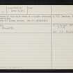 Druidtemple, NH64SE 23, Ordnance Survey index card, page number 2, Verso