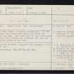 Knocknagael, Boar Stone, NH64SE 25, Ordnance Survey index card, page number 1, Recto