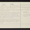 Caisteal Rollach, NH64SE 34, Ordnance Survey index card, Recto