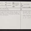 Lower Slackbuie, NH64SE 37, Ordnance Survey index card, page number 1, Recto