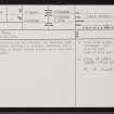 Hilton, NH64SE 39, Ordnance Survey index card, page number 1, Recto