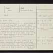 Torvean, NH64SW 2, Ordnance Survey index card, page number 1, Recto