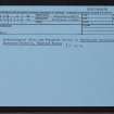 Torvean, NH64SW 2, Ordnance Survey index card, Recto
