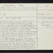 Kinmylies, NH64SW 3, Ordnance Survey index card, page number 1, Recto
