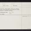 Belmaduthy, NH65NW 2, Ordnance Survey index card, Verso