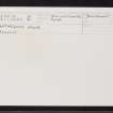 Matheson's Stone, NH65SE 10, Ordnance Survey index card, Recto