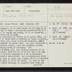 Croftcrunie, NH65SW 1, Ordnance Survey index card, page number 1, Recto