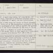 Easter Alnessferry, NH66NE 2, Ordnance Survey index card, page number 1, Recto