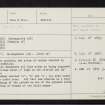 Alnessferry, NH66NE 6, Ordnance Survey index card, page number 1, Recto