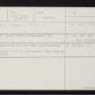 Dalmore, Covenanters' Stone, NH66NE 9, Ordnance Survey index card, Recto