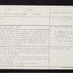 Carn Liath, NH66NE 10, Ordnance Survey index card, Recto