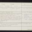 Rosskeen, 'Clach A' Mheirlich', NH66NE 12, Ordnance Survey index card, Recto