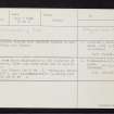 Alness, NH66NE 14, Ordnance Survey index card, Recto
