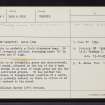 Culbo, NH66SW 6, Ordnance Survey index card, Recto