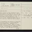 Findon Cottage, NH66SW 8, Ordnance Survey index card, page number 1, Recto