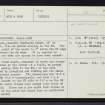 Culbo, NH66SW 9, Ordnance Survey index card, page number 1, Recto