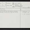 Millbuie, NH66SW 12, Ordnance Survey index card, page number 1, Recto