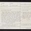 King's Head Cairn, NH67NE 3, Ordnance Survey index card, Recto