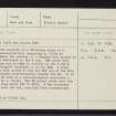 Kinrive, NH67NE 6, Ordnance Survey index card, Recto