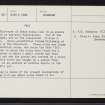 Millcraig, NH67SE 21, Ordnance Survey index card, page number 2, Verso