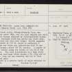Millcraig, NH67SE 24, Ordnance Survey index card, page number 1, Recto