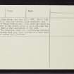 Achandunie, Seapal-Dail A' Mhic, NH67SW 3, Ordnance Survey index card, page number 2, Verso