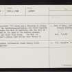 Alness, NH67SW 12, Ordnance Survey index card, Recto